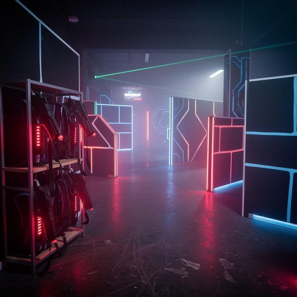 Indoor-Spielfeld: Lasertag in der Halle – JunggesellenabschiedsProfi (OUTGUN Lasertag)