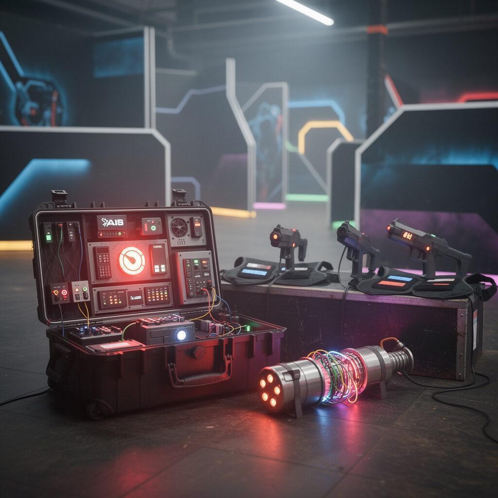 Missionen mit Gadgets: Koffer, Bombe und kooperative Herausforderungen – JunggesellenabschiedsProfi (OUTGUN Lasertag)