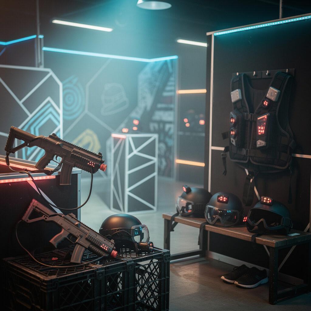OUTGUN-System und Technik – realistisches Lasertag mit Helm, Weste und Gewehr – JunggesellenabschiedsProfi (OUTGUN Lasertag)